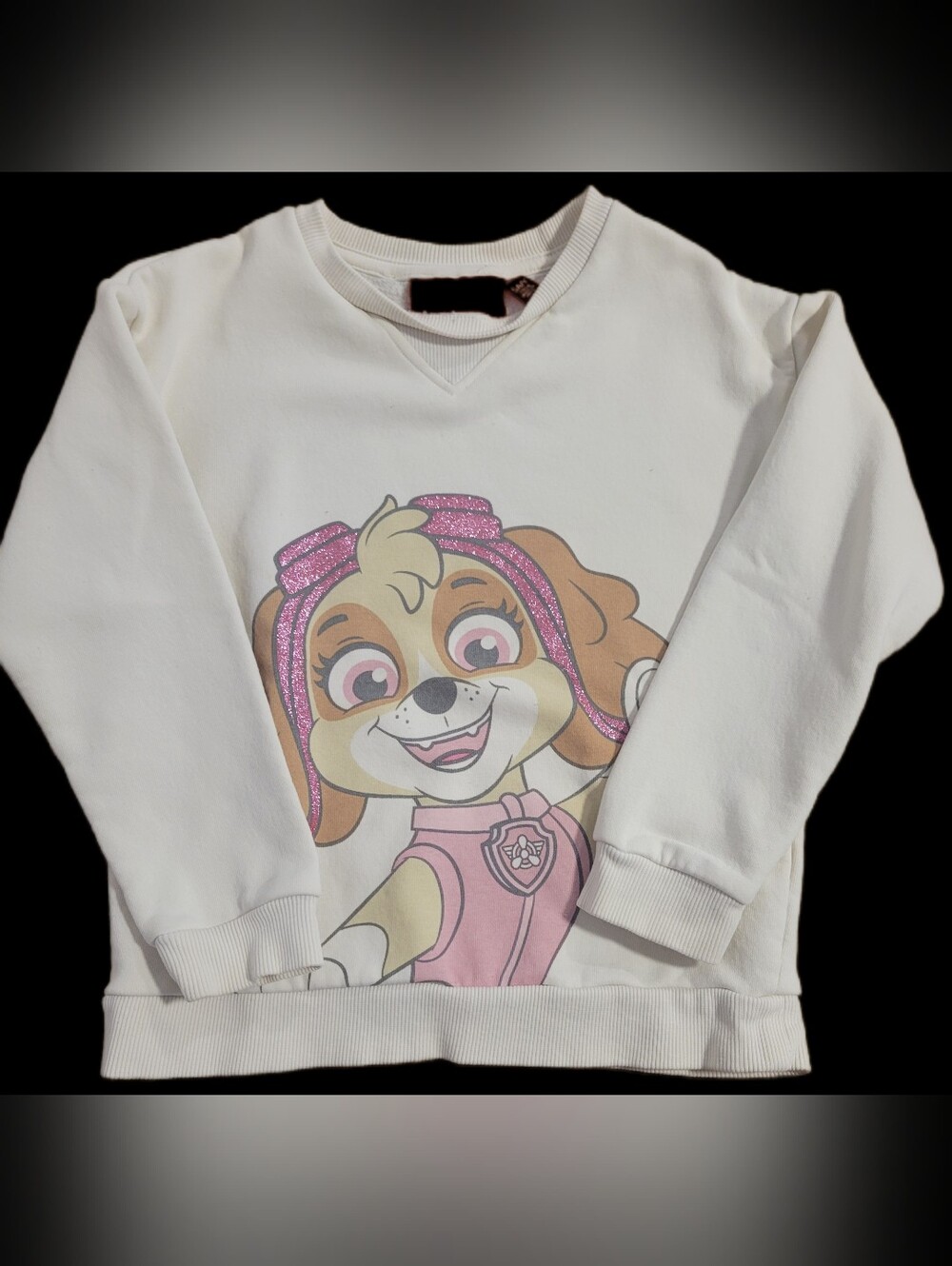 Girl 5Y White Sweatshirt with Stella Pat Patrol